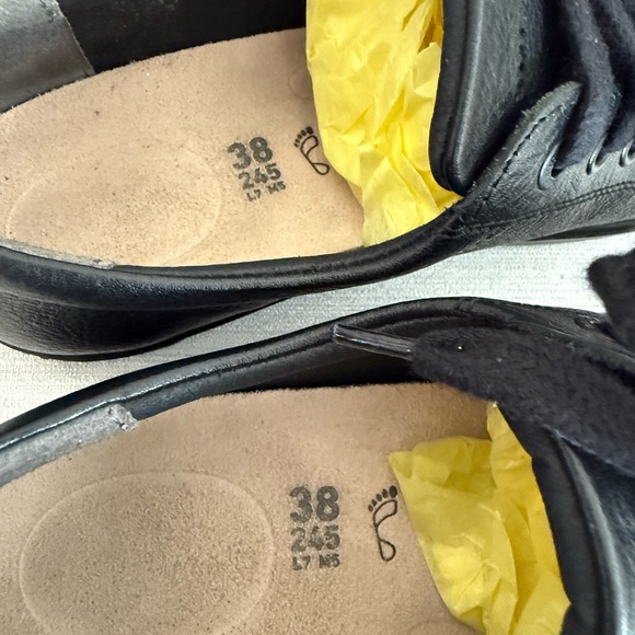 Birkenstock Black Leather Casual Orthotic Sneakers - Picture 11 of 14